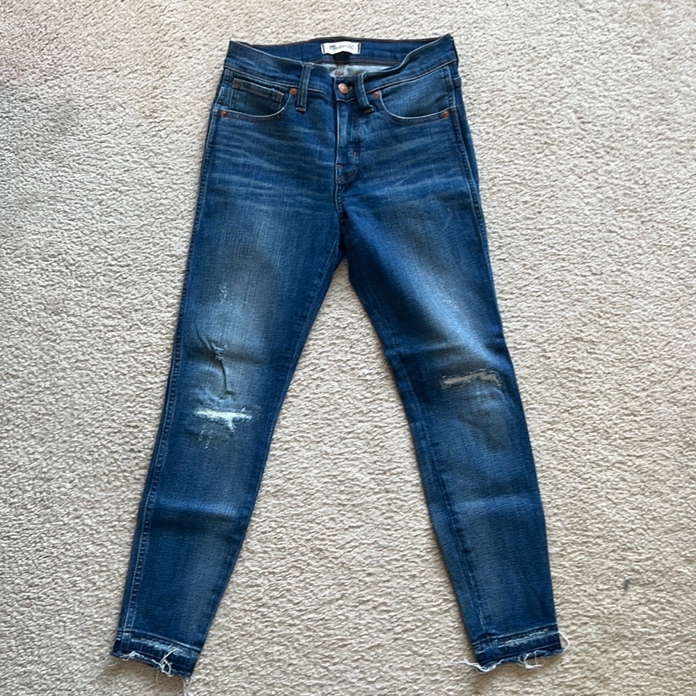 Madewell High-waisted Distressed Skinny Jeans